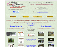 Tablet Screenshot of jimstentrentals.com